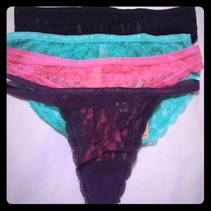 Victoria's Secret size small mixed lot 4 panties